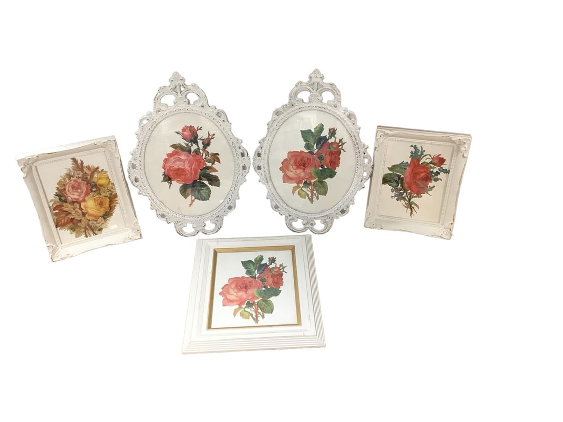 Framed Rose Prints, Lot of (5) (1 of 5)