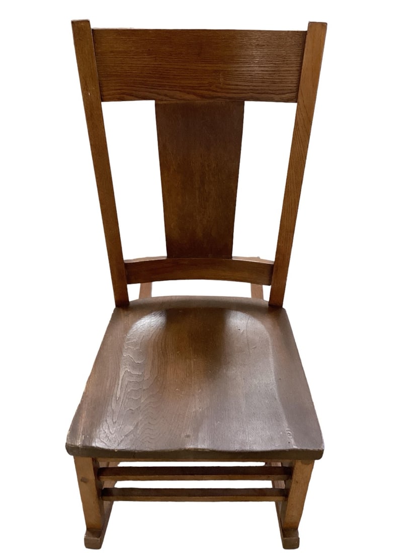 Oak Sewing Rocking Chair with Drawer Under the Seat 33" H in the back: Oak Sewing Rocking Chair with Drawer Under the Seat 33" H in the back