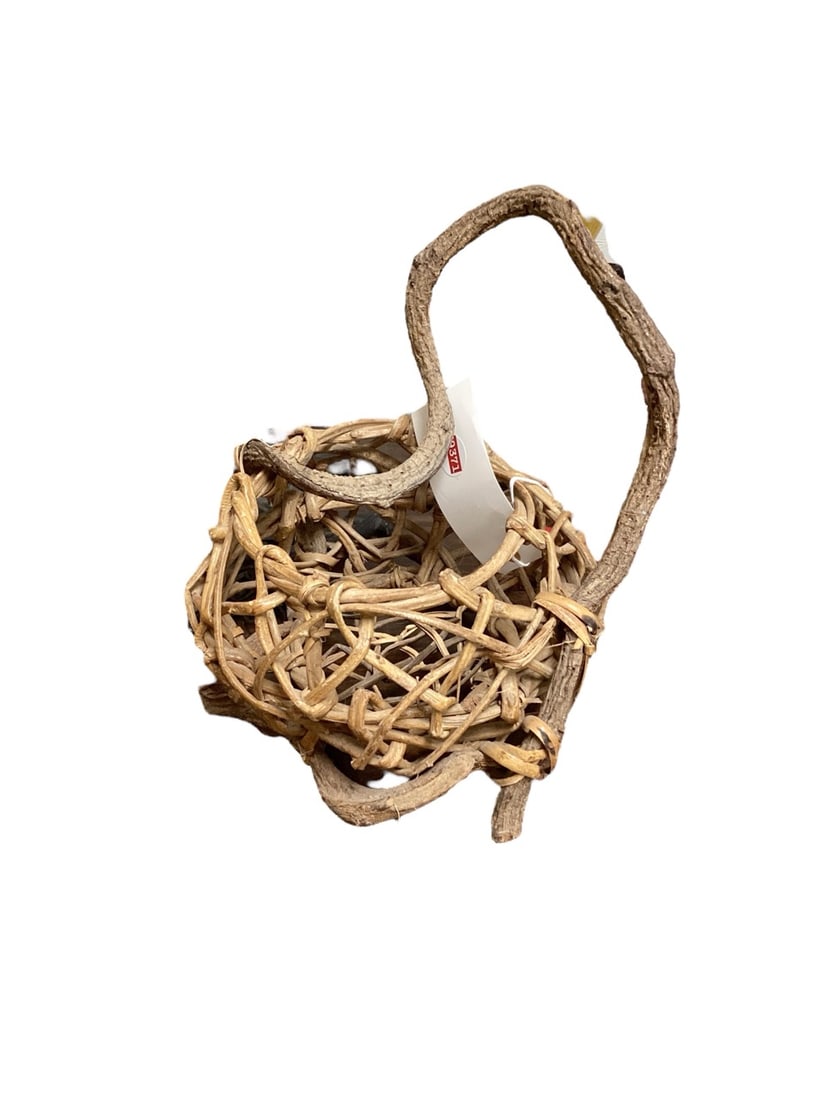 Handmade Primitive Woven Basket H12" W10" (1 of 3)