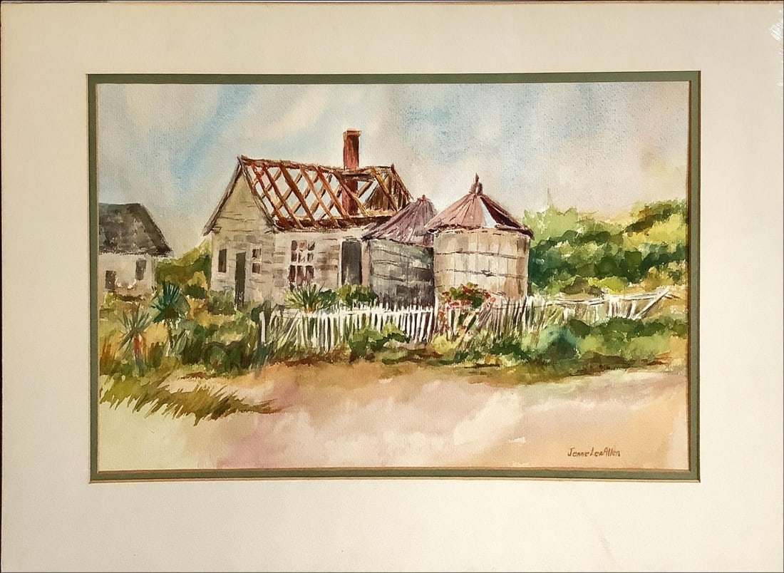 Unframed Signed Watercolor, "South Carolina Country Road" 20 x 28 in. (50.8 x 71.1 cm.) (1 of 2)