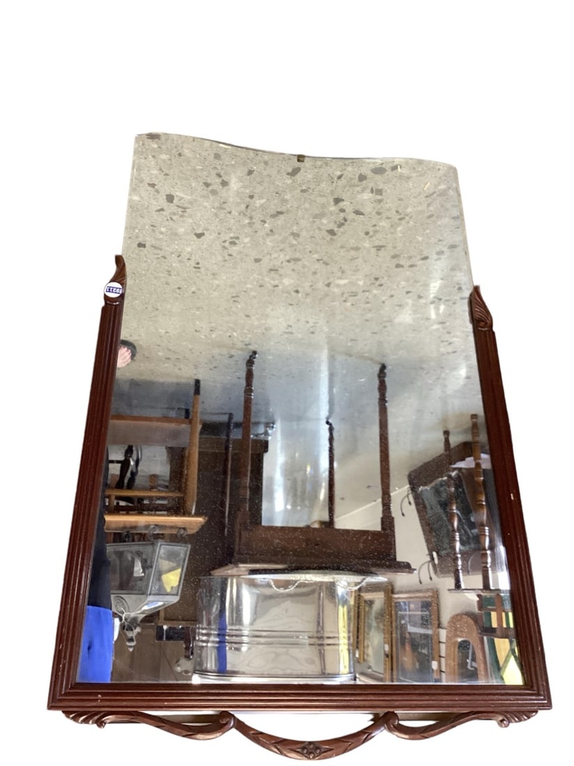 Wood 3/4 Framed Wall Mirror 37" H x 23 1/2" W (1 of 1)