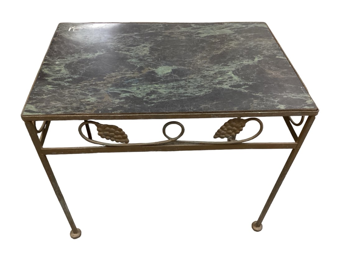 Metal Patio Side Table with Grape Design 20 3/4" H x 24 1/2" W x 16 1/2" D (1 of 2)