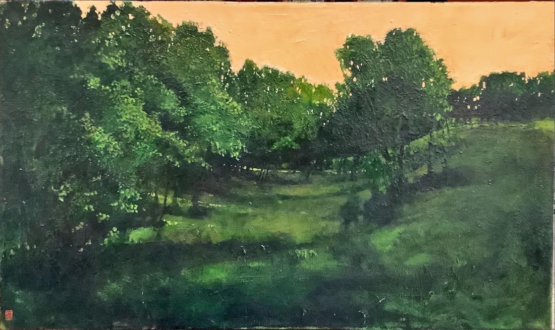 Unframed Oil on Canvas ëLandscape' 20 1/4 x 34 in. (51.4 x 86.4 cm.) (1 of 3)