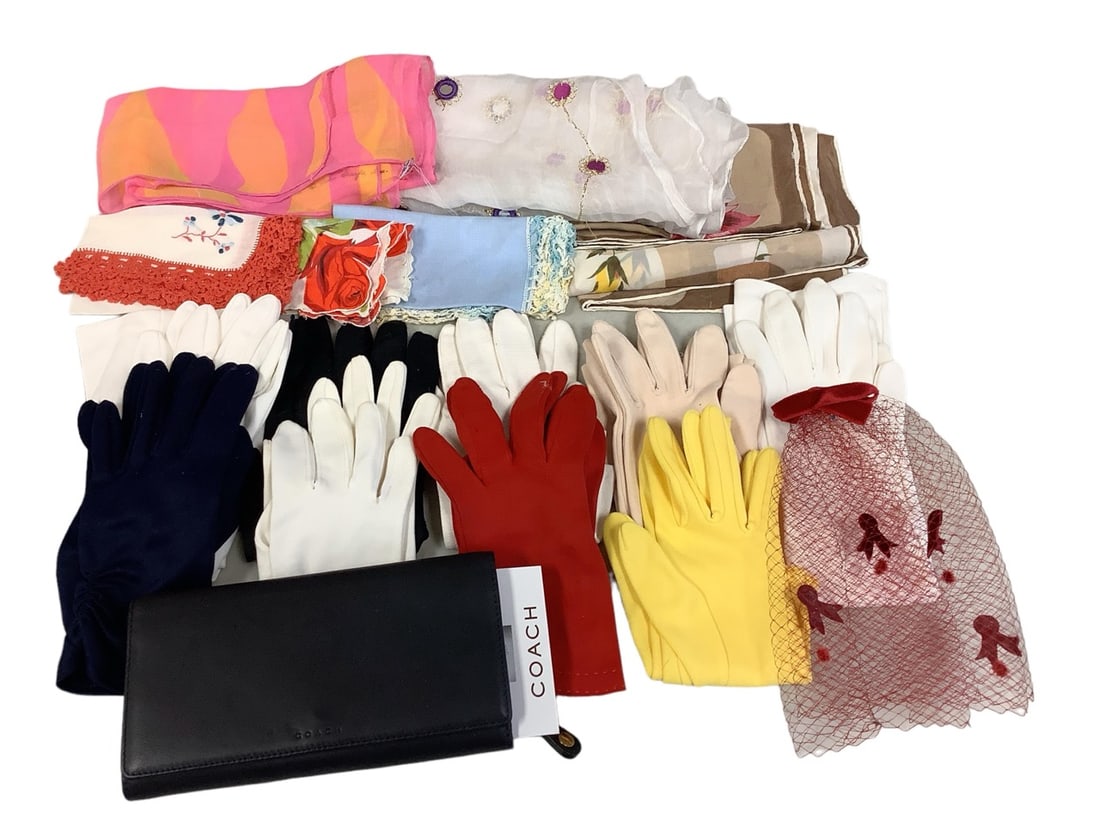 Coach Document Wallet, Ladies Gloves and Neck Scarves, and Handkerchiefs (1 of 4)
