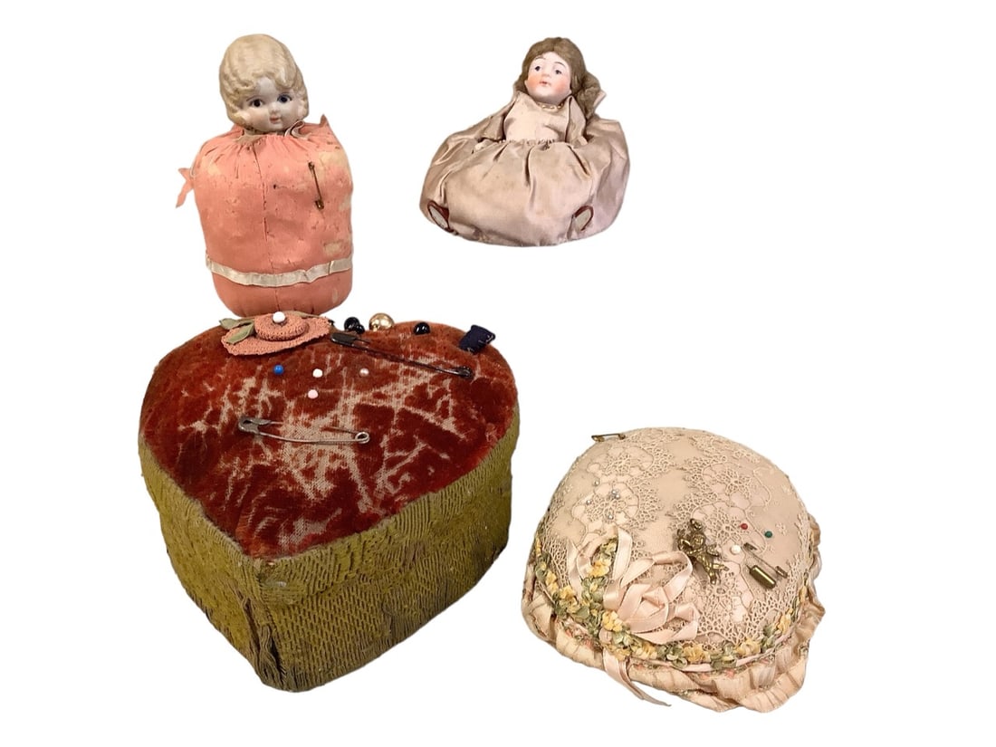 Half Doll Pin Cushions and (2) Plain Pin Cushions (1 of 4)