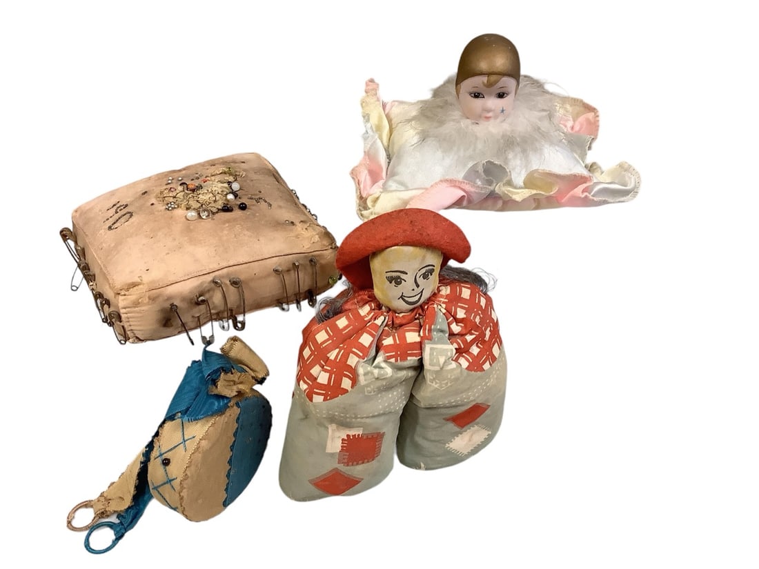 Pin Cushion Cowgirl with Sawdust Body, Half Doll, and Hand-Crafted Pin Cushion (1 of 4)
