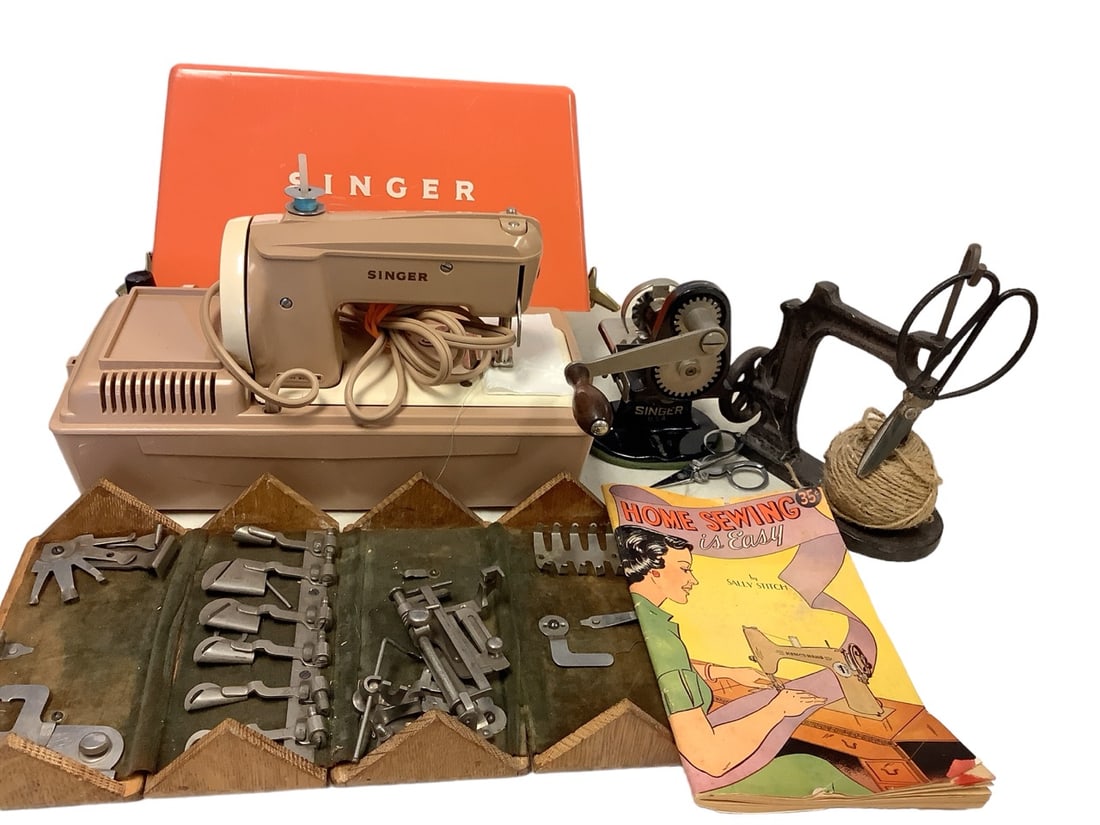 Singer Sewhandy Electric in Case; Vintage Sewing Accessories (1 of 5)