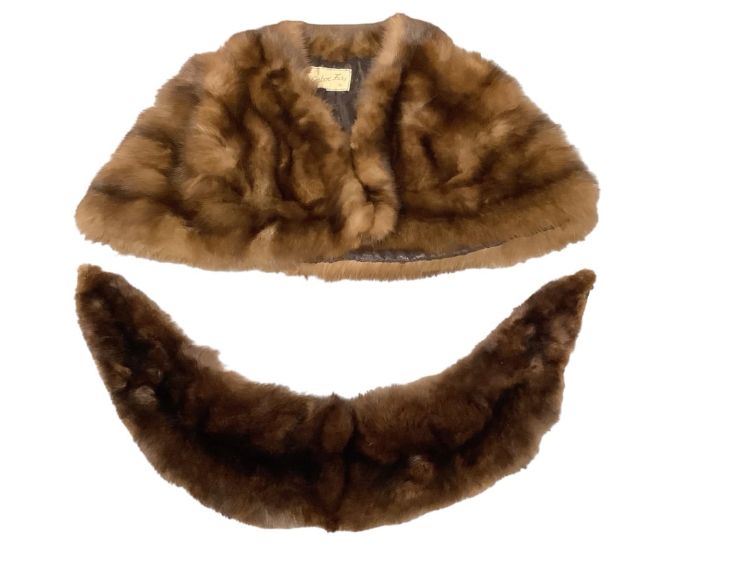 Vintage Natural Fur Stole & Collar (1 of 6)