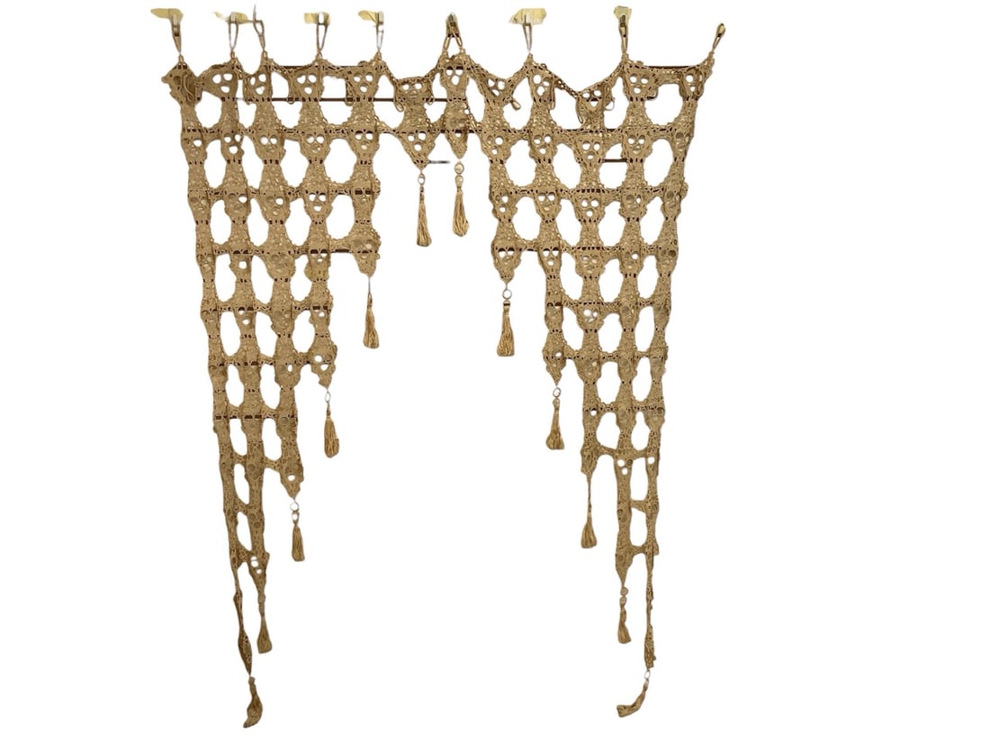 Crocheted Lace Valances ~53" x 80" a~: Crocheted Lace Valances ~53" x 80" a~