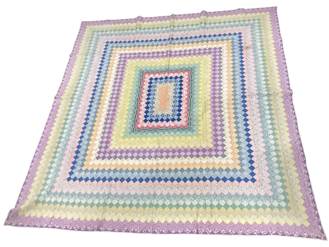 Vintage Quilt Hand Stitched of 2" Squares (1 of 4)