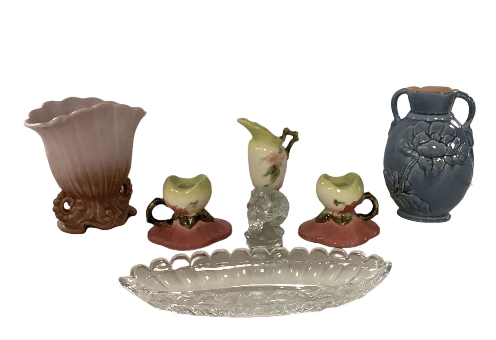 Vintage Pottery and Glass Items, Including Weller, Hull, Red Wing, Boyd, and Heisey (1 of 4)