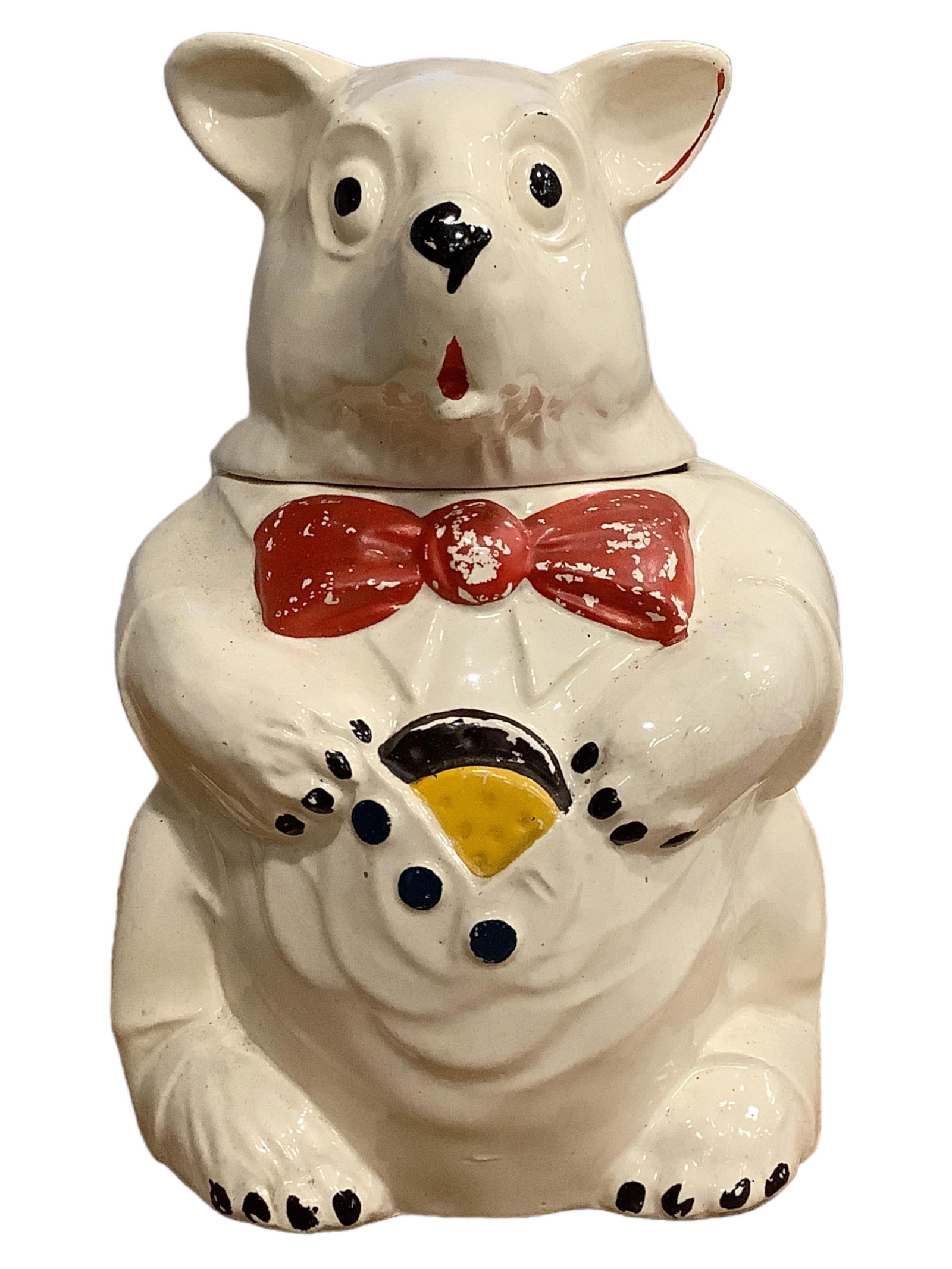 McCoy Bear with Red Bow tie Cookie Jar 10.75" tall, 7.5" wide, 7" long (1 of 3)