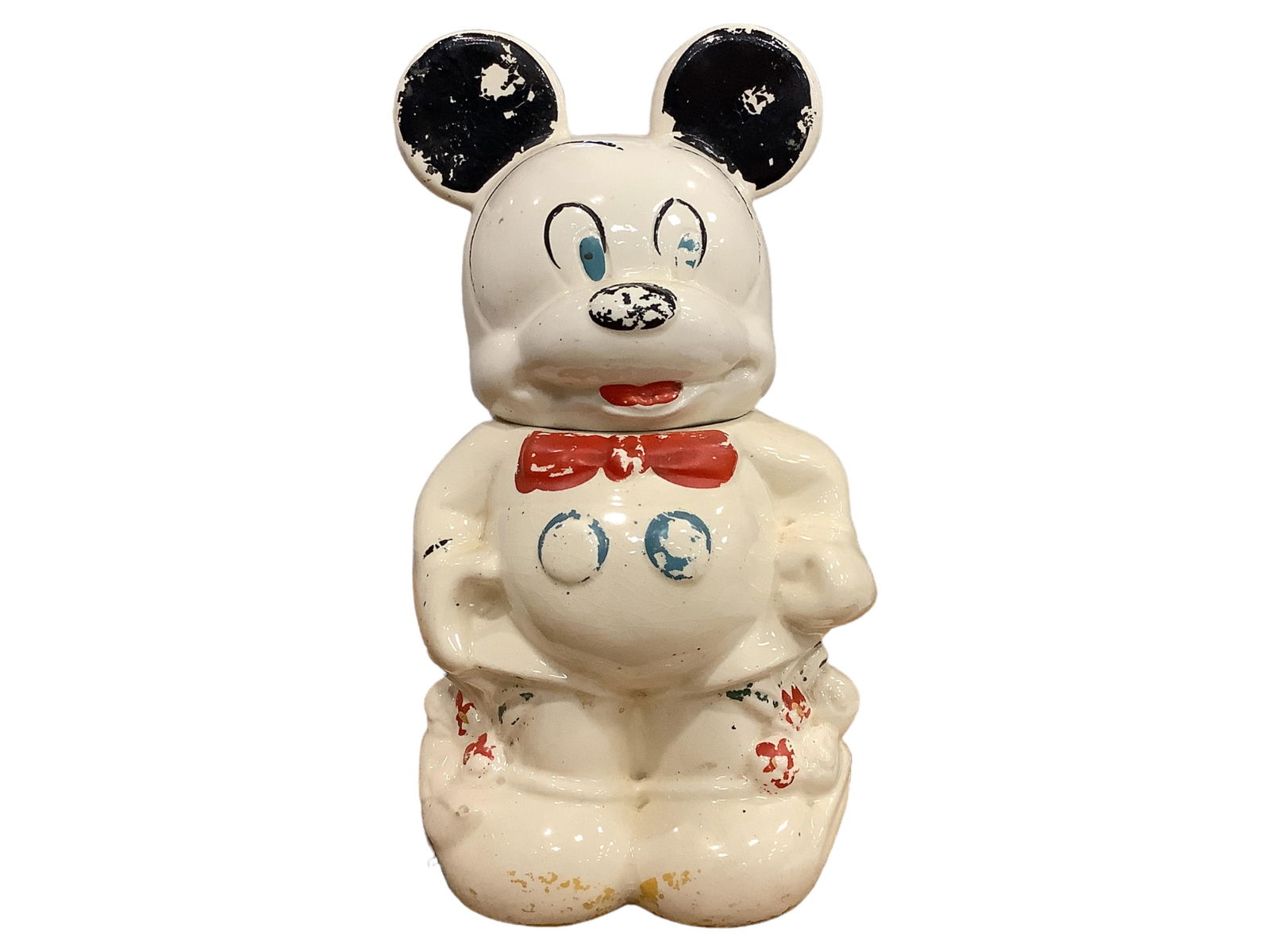 Disney Mickey and Minnie Turnabout Cookie Jar 13.25" tall, 8" wide, 7.5" long (1 of 3)
