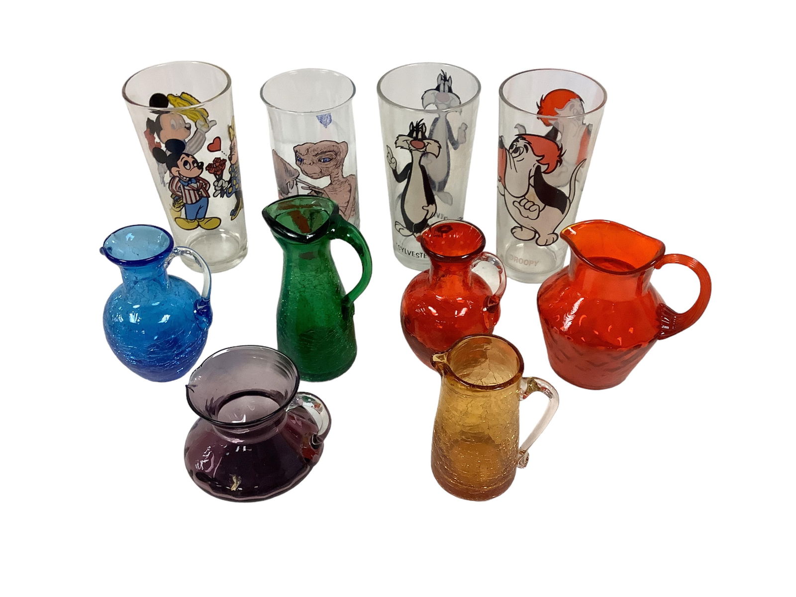 Misc Vintage Glassware (10 ps) Height ranges 3.5" to 6.5" (1 of 3)