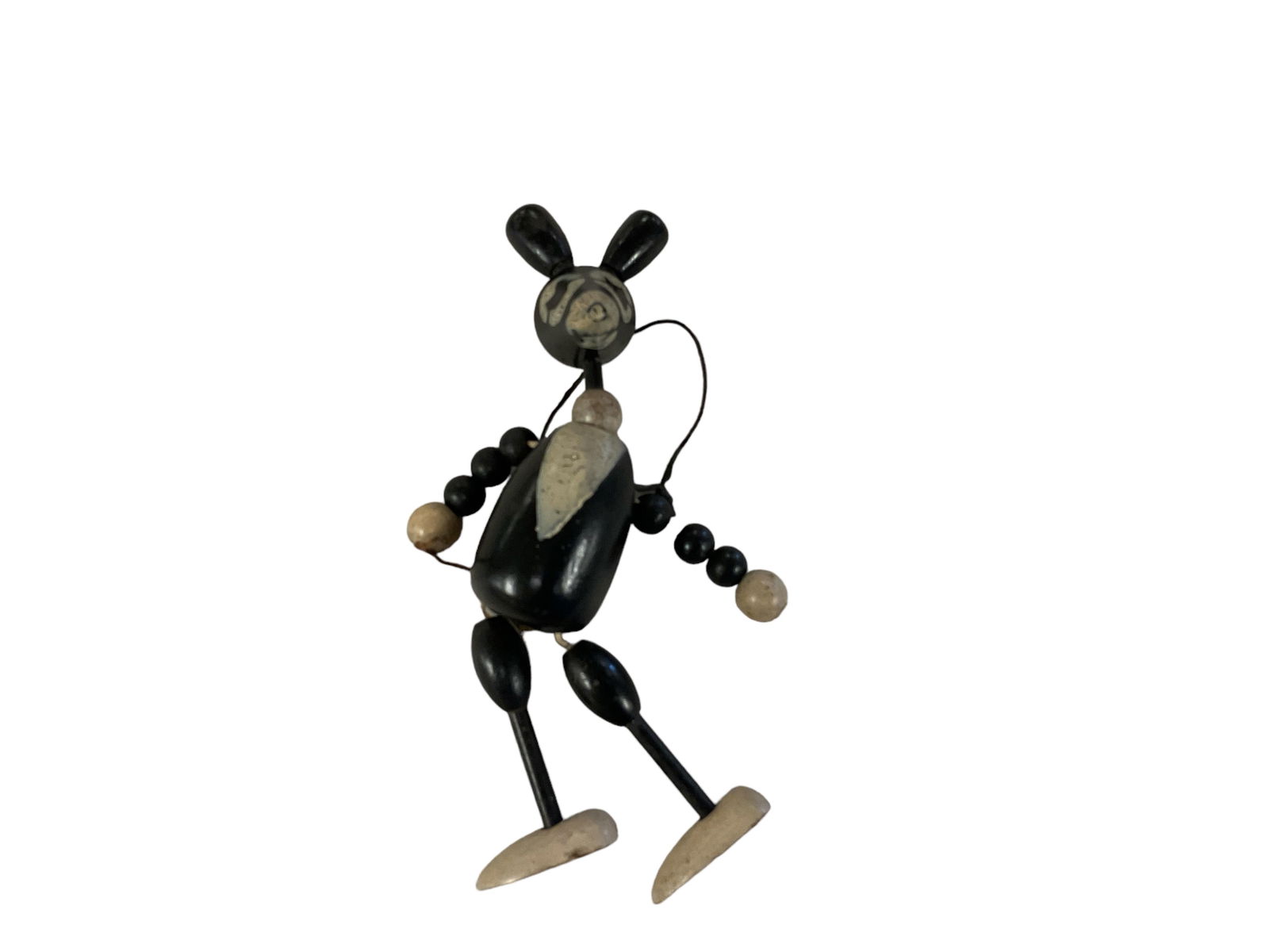 Ignatz Mouse Wood Jointed Figure with Tail and Pie Eyes: Ignatz Mouse Wood Jointed Figure with Tail and Pie Eyes6.5" H.