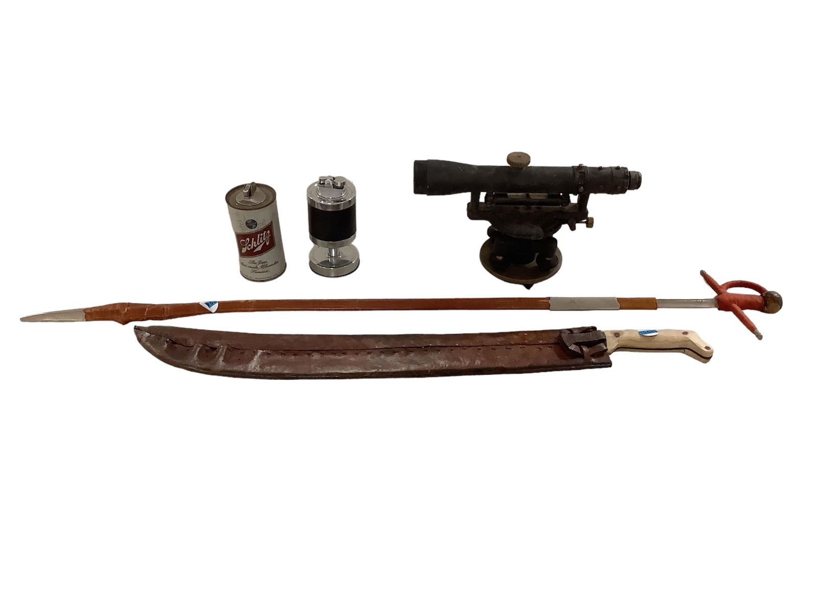 Antique Sword, Machete, Telescope, Lighters Height range approx .5" to 7.75" (1 of 7)