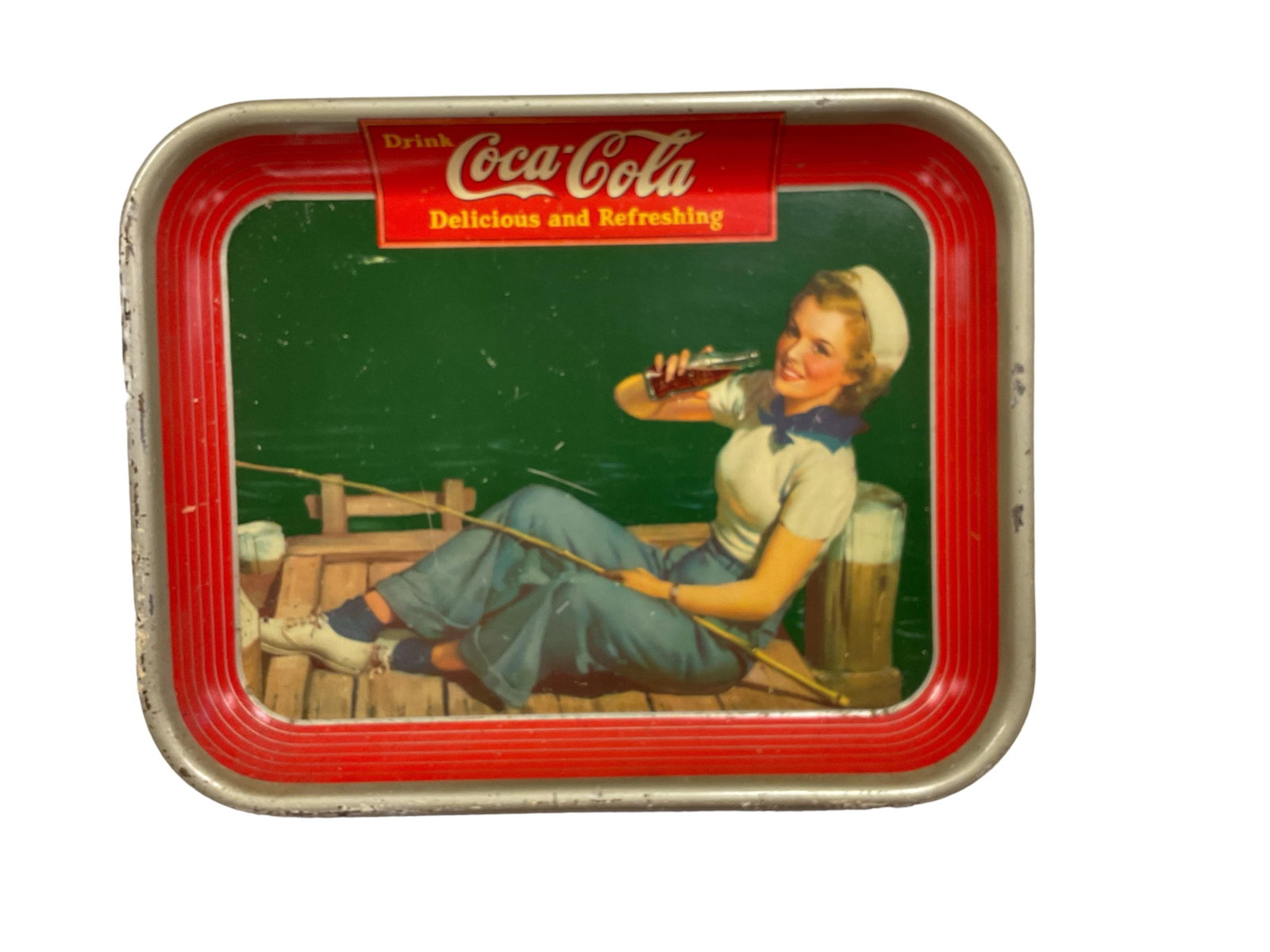 Coca-Cola Tray: Coca-Cola Tray 10" x13" no date or marking.