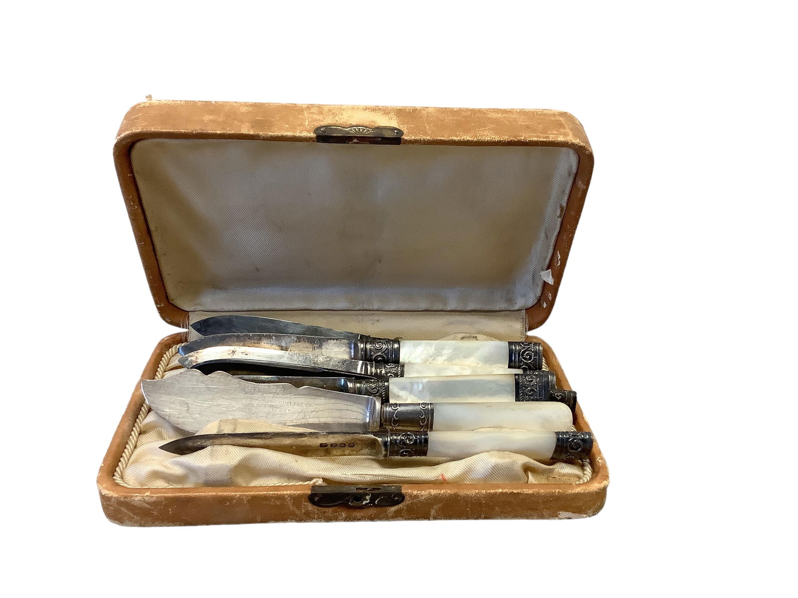 Mother of Pearl Knives Victorian Dresser Box Knife case is 1.75" x 7.25": dresser box is 2.5" x (1 of 6)