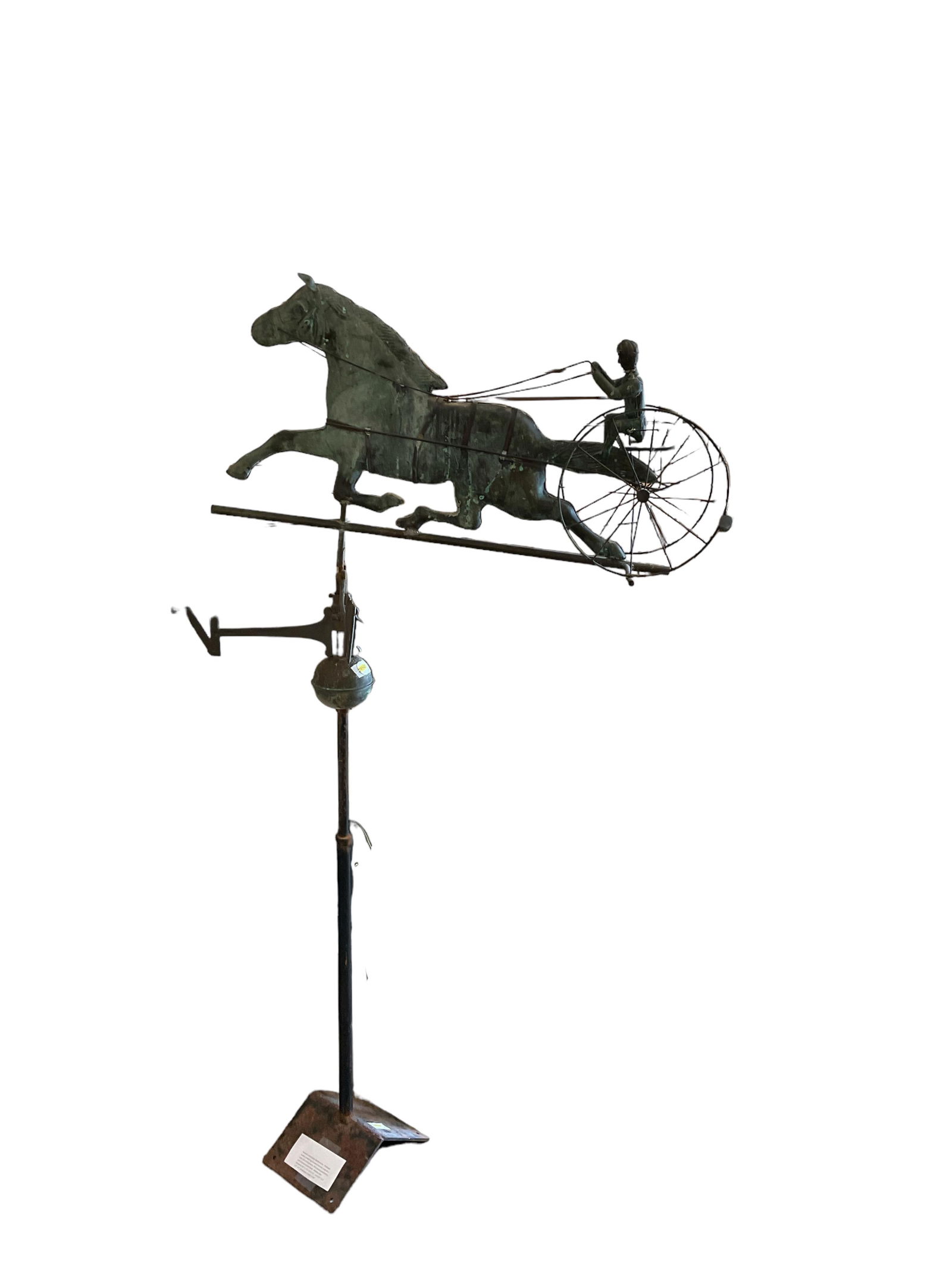 Horse & Sulky Copper Weathervane (1 of 2)