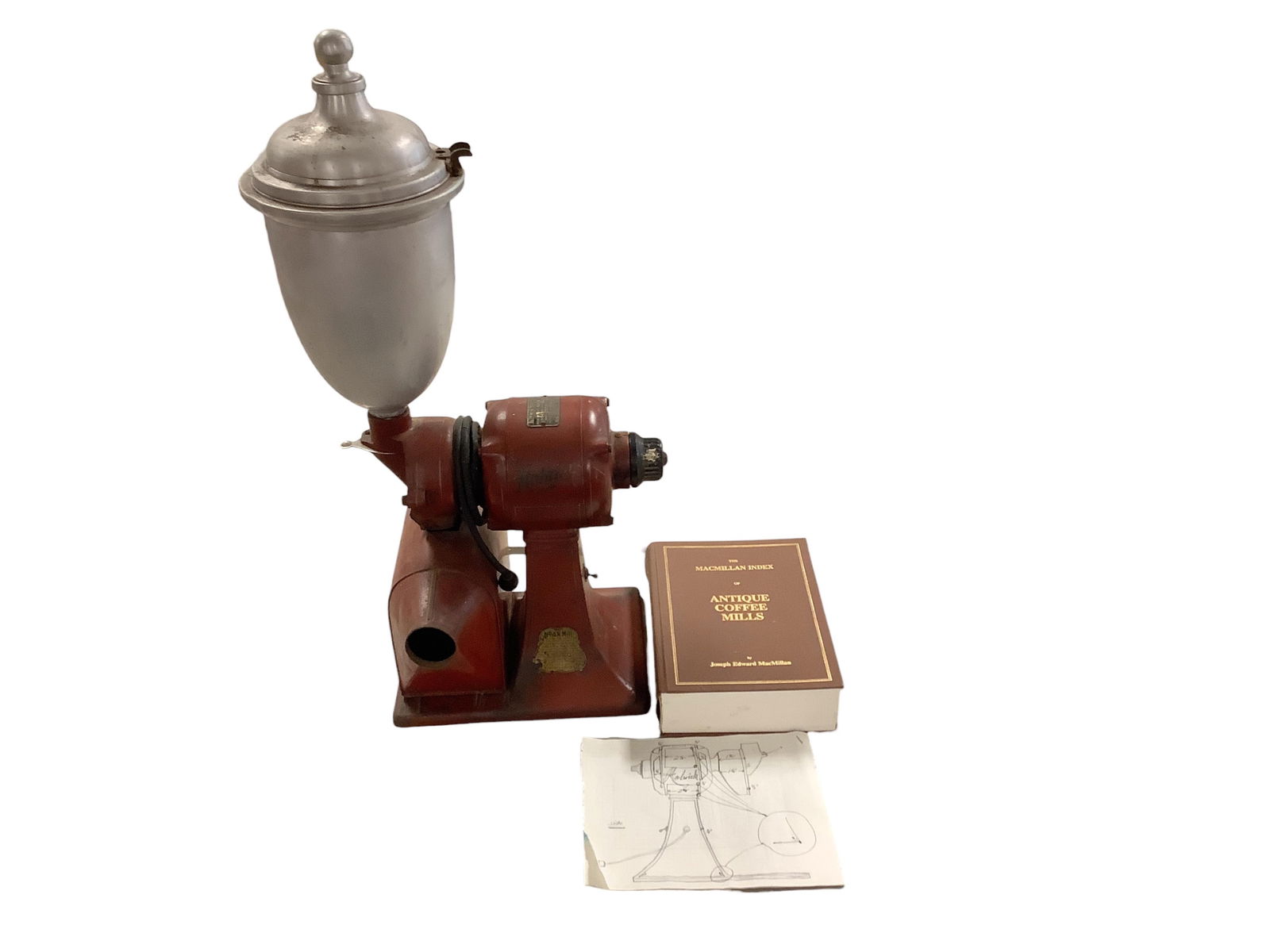 B.C. Holwick Coffee Grinder with Original Hand Drawings of, Patent Design (1 of 14)