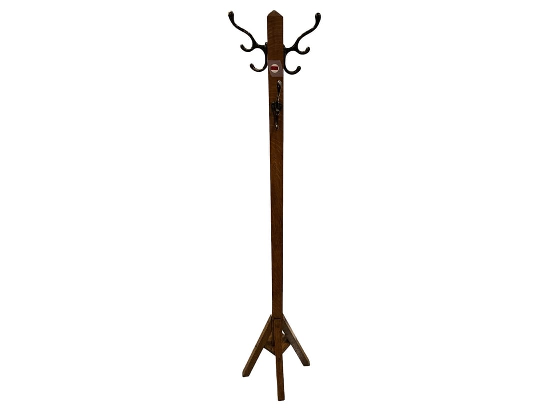 Oak Hall Tree 64 1/2 in. (163.8 cm.): Oak Hall Tree 64 1/2 in. (163.8 cm.)