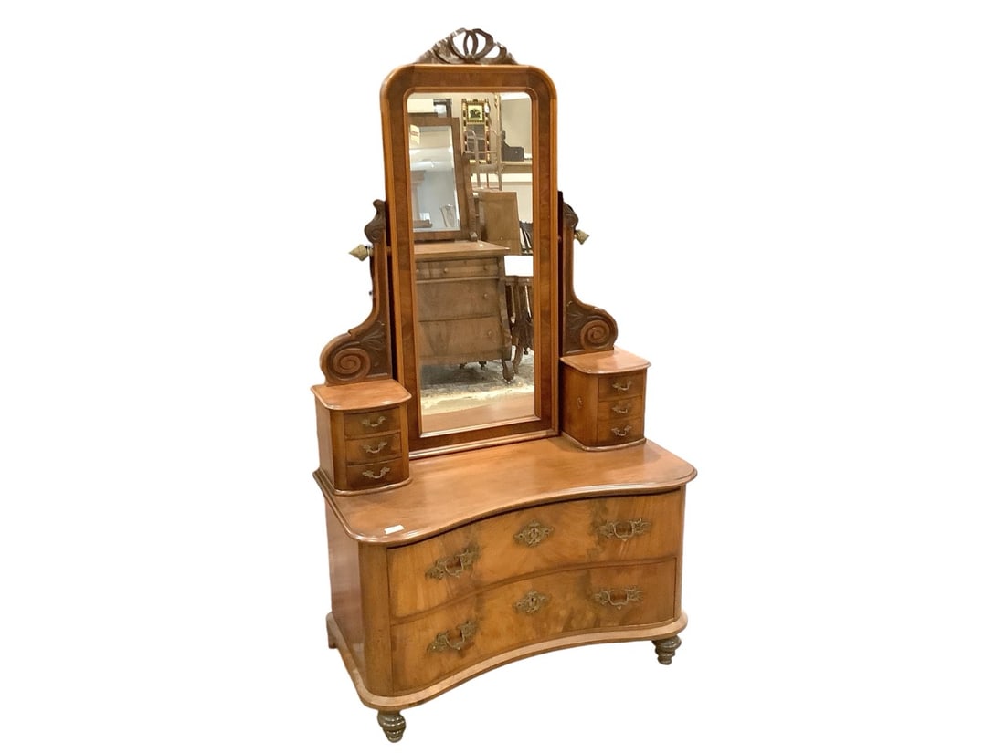 Mahogany Serpentine Front Dresser 76 x 44 x 21 in. (193 x 111.8 x 53.3 cm.) (1 of 1)