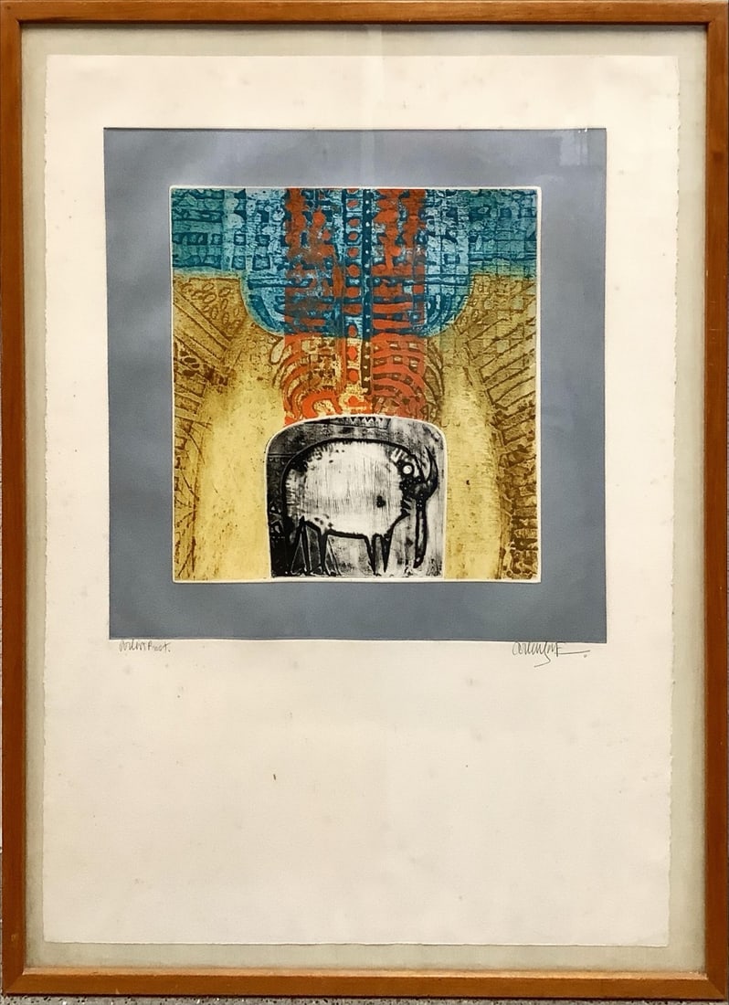 Framed Abstract Print 17 1/4 x 17 3/4 in. (43.8 x 45.1 cm.), Frame: 33 1/2 x 25 1/2 in. (85.1 x 64.8 (1 of 6)