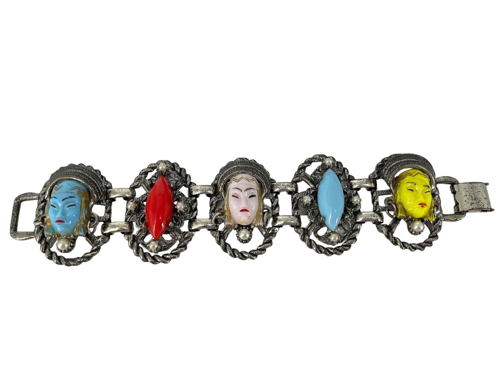 Unusual Asian Themed Vintage Fashion Bracelet (1 of 4)