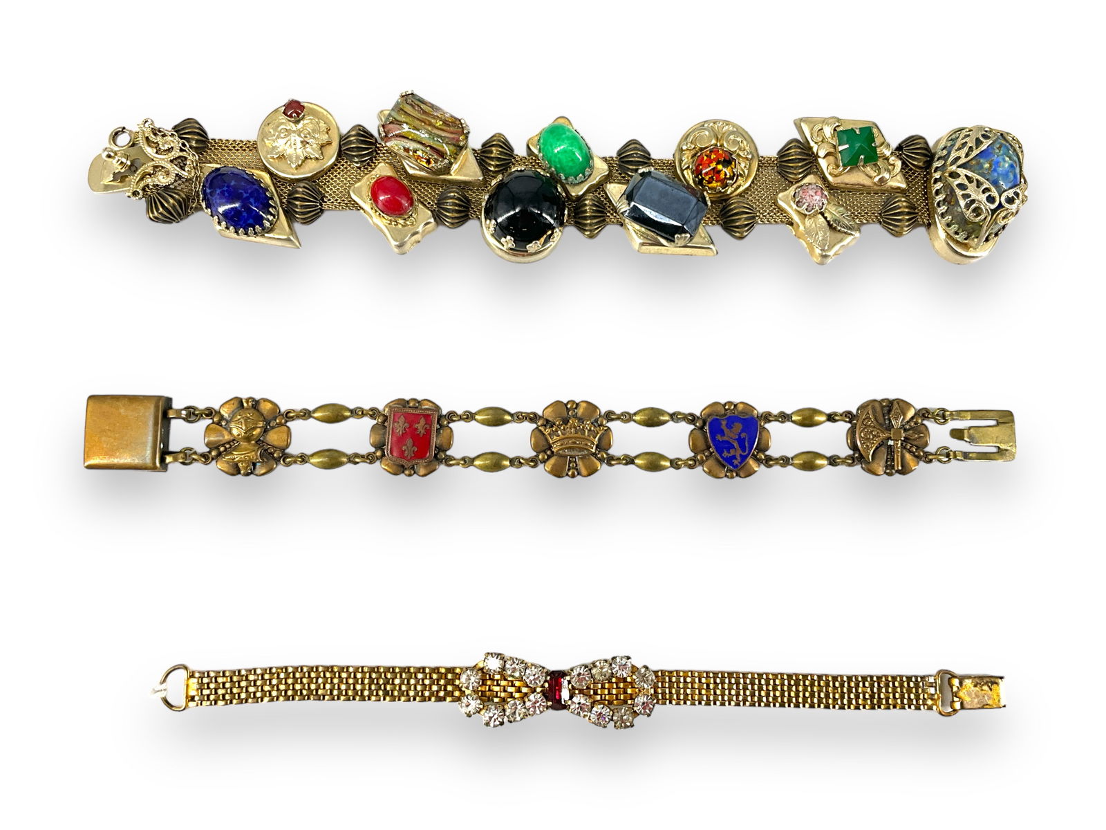 Three Vintage Fashion Bracelets Including One With Slides (1 of 4)