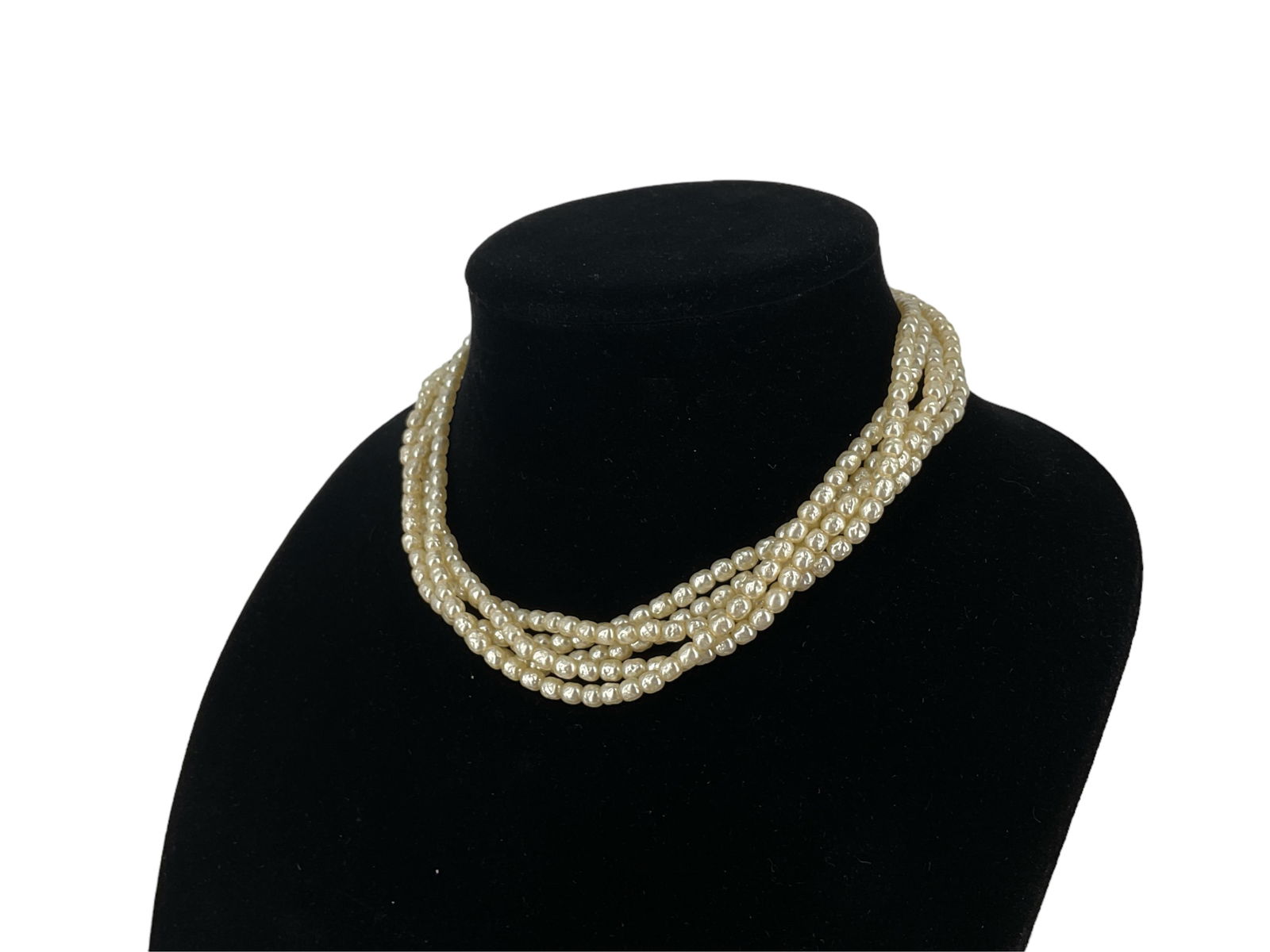 Signed "Miriam Haskell" Multi-Strand Faux Pearl Necklace (1 of 5)