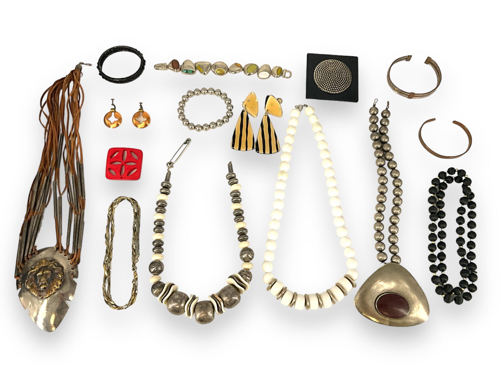 Bold Necklace, Signed "Hera Lee" Earrings & More (1 of 7)