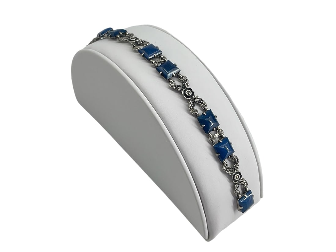 Signed Antique German Sterling Bracelet "Wachenheimer" (1 of 5)