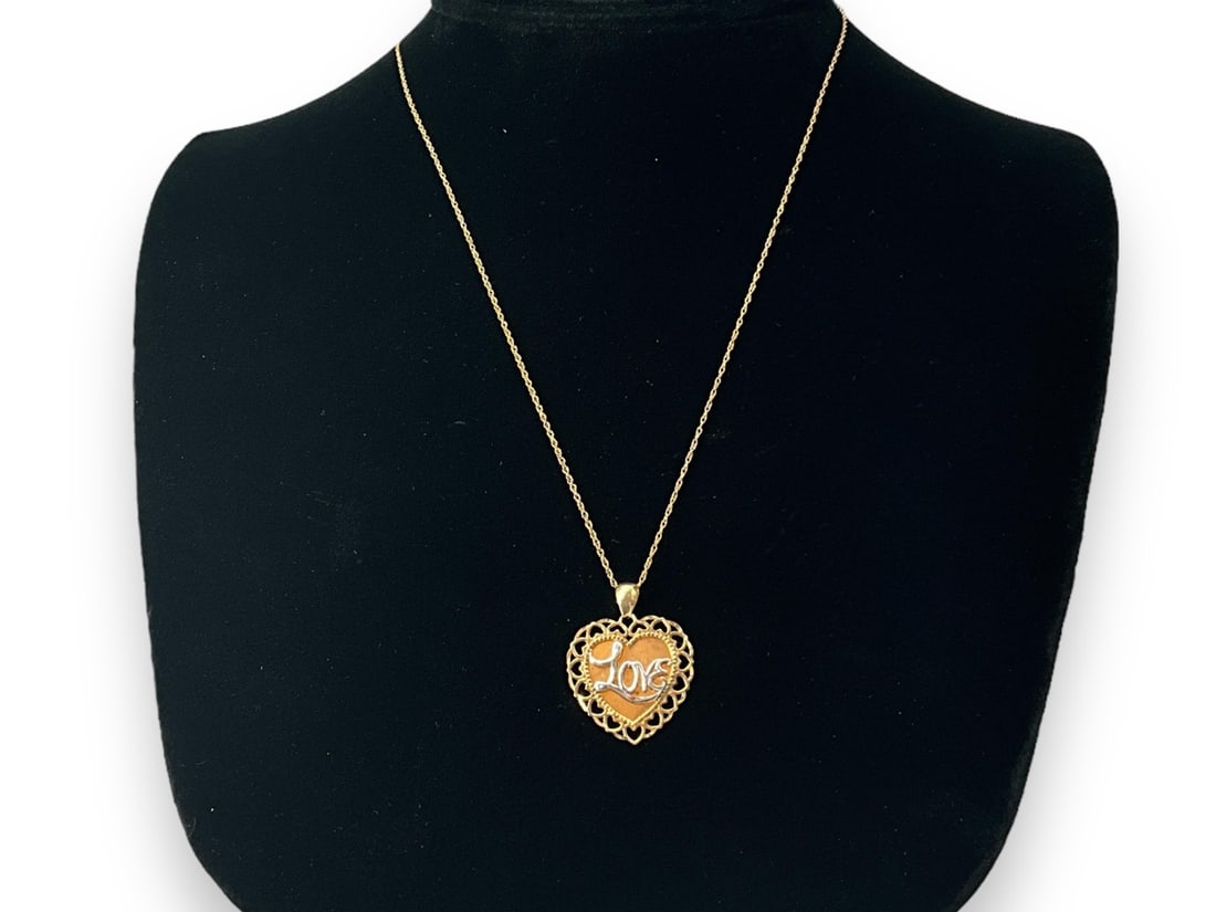 10kt Yellow Gold Pendant On a Gold Filled Chain (1 of 5)