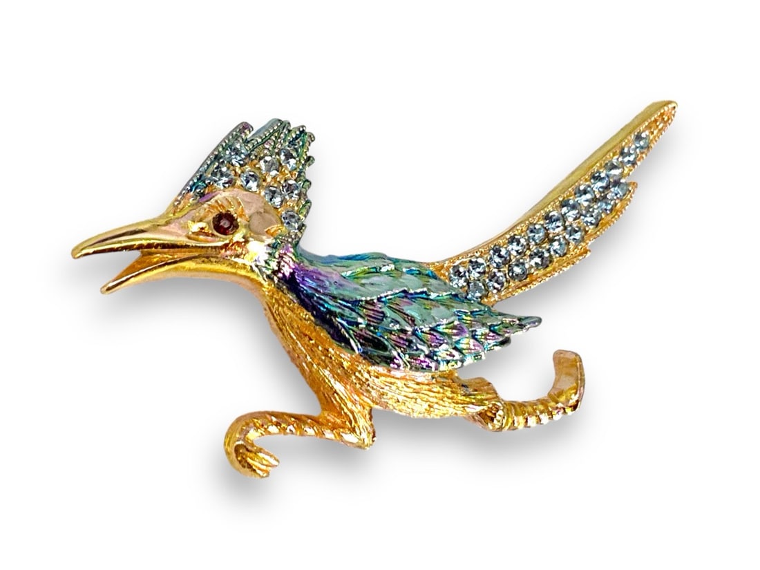 Vintage Gold Tone Roadrunner Pin By Ultra (1 of 4)