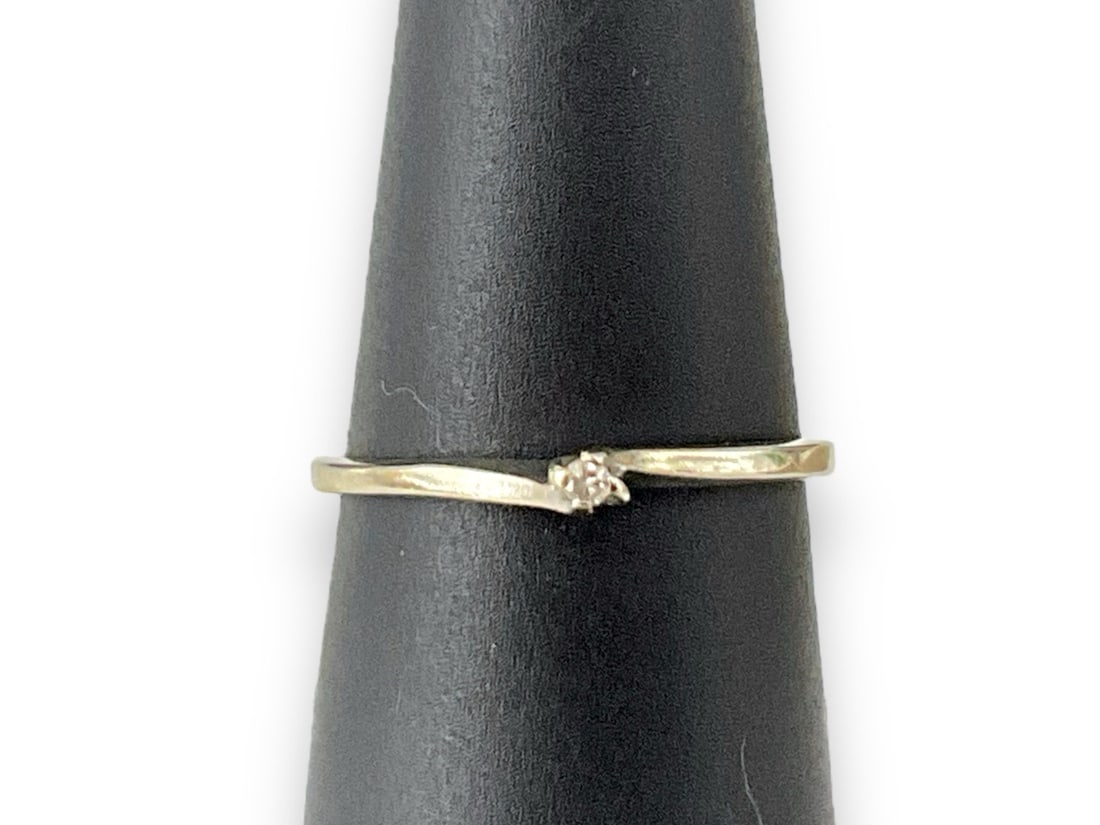 14kt White Gold Diamond Solitaire Ring (1 of 5)