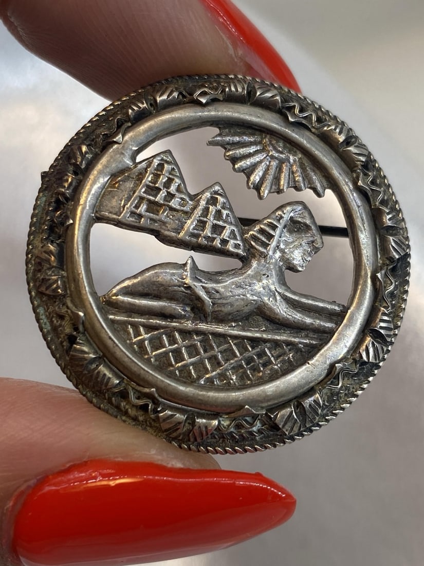 Vintage Sterling Silver Sphinx Pin/Brooch (1 of 3)