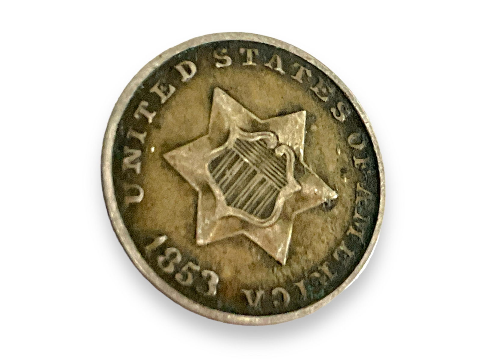 1853-P U.S. 3-Cent Silver (1 of 3)