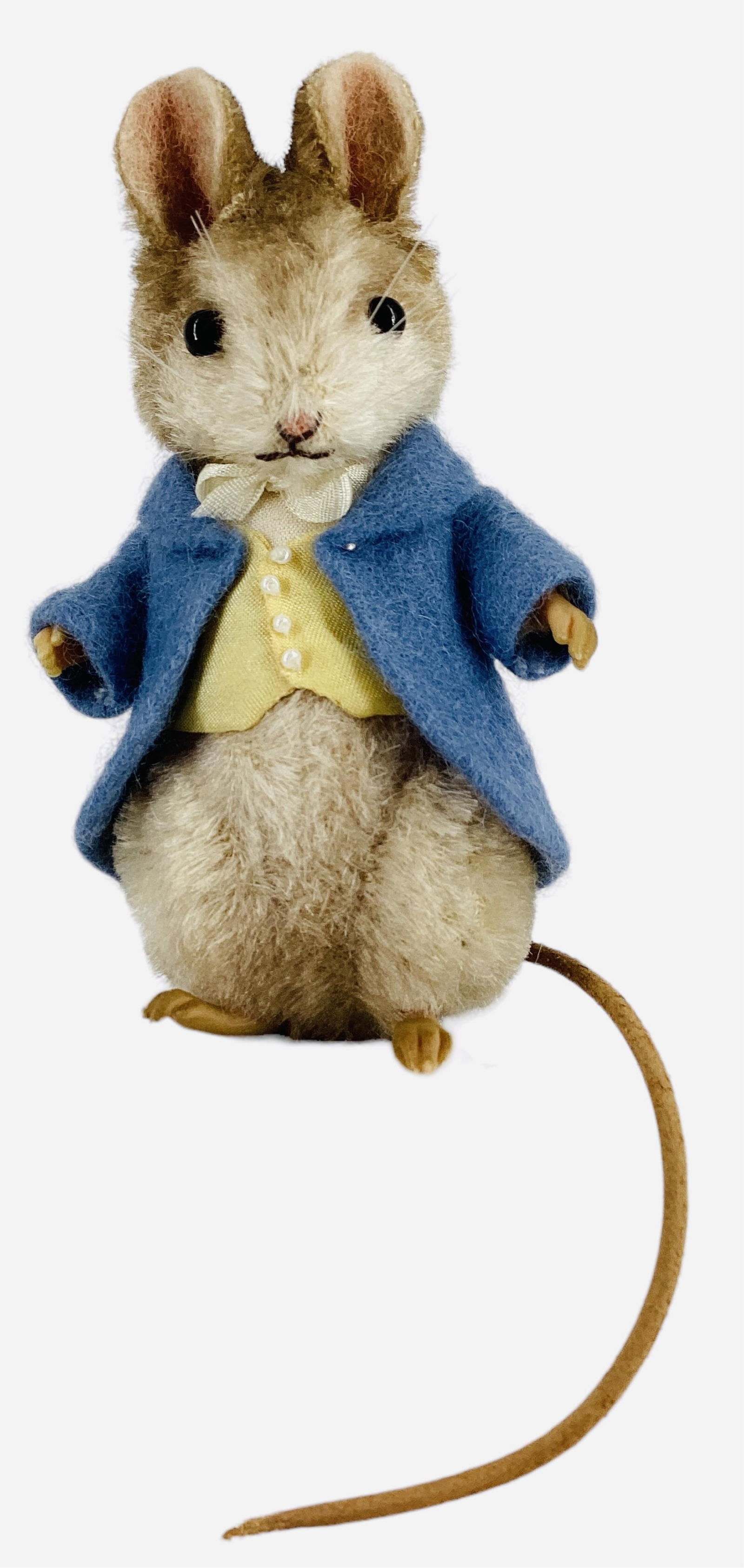 "Johnny Town-Mouse" by R. John Wright.: "Johnny Town-Mouse" by R. John Wright.From the Beatrix Potter Collection, 3 1/2" mohair mouse with applied ears, glass bead eyes, inserted whiskers, resin paws and leather tail. Made ex