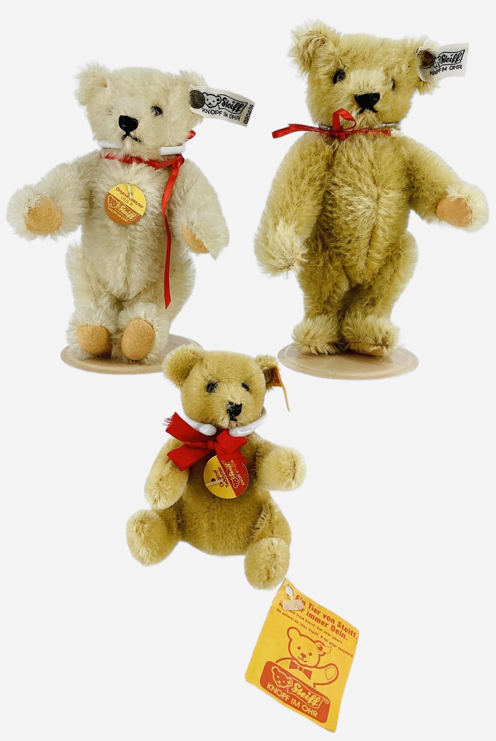 3 Small Tagged Steiff Teddy Bears (1 of 2)