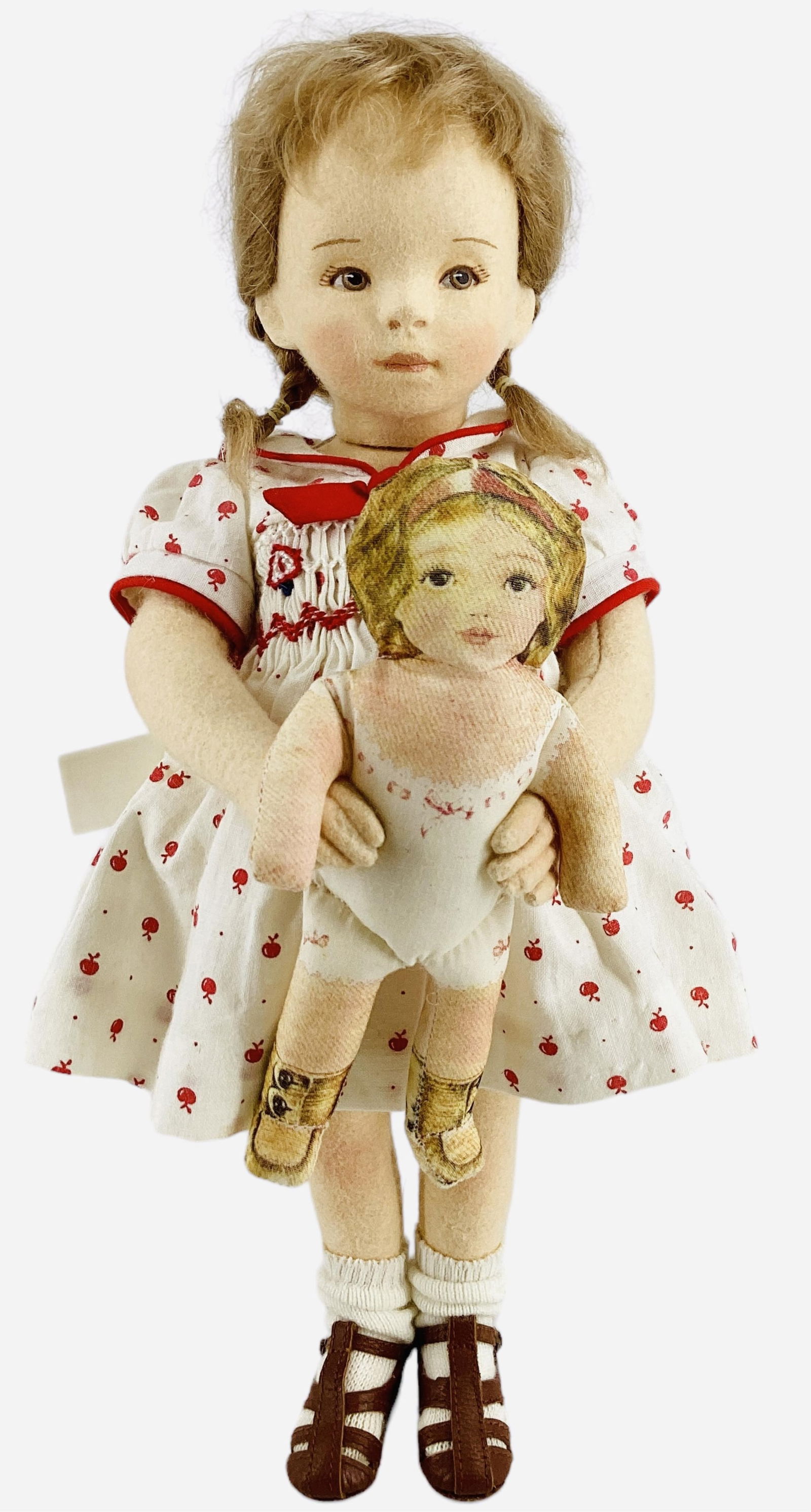 "Milly" by R. John Wright.: "Milly" by R. John Wright.From the Playtime Collection, 11" wool felt doll with mohair wig, molded and painted facial features, on five-piece body. Made exclusively for the R. John Wrig