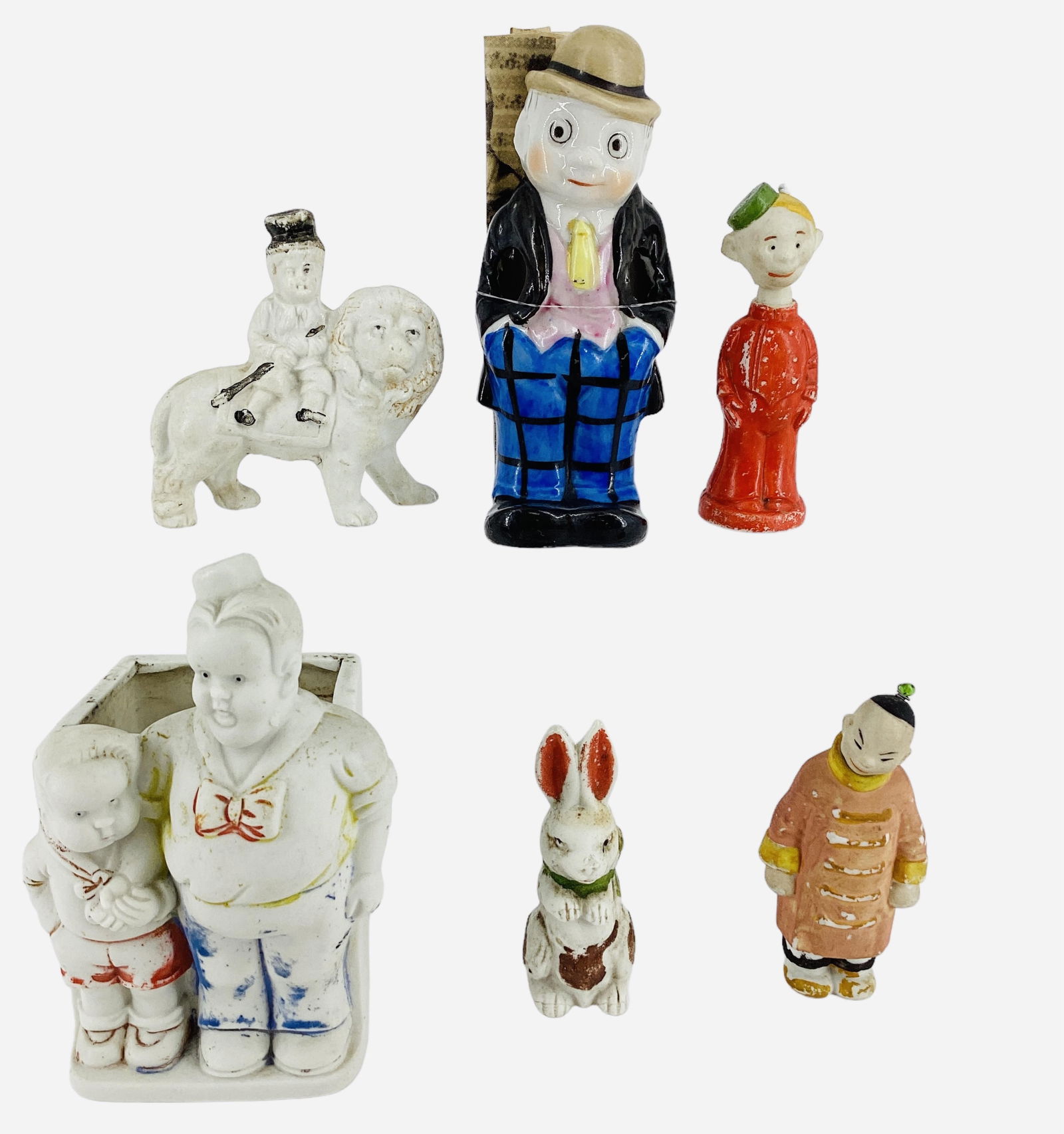 6 Bisque Figures, 3 from Vintage Comics (1 of 3)