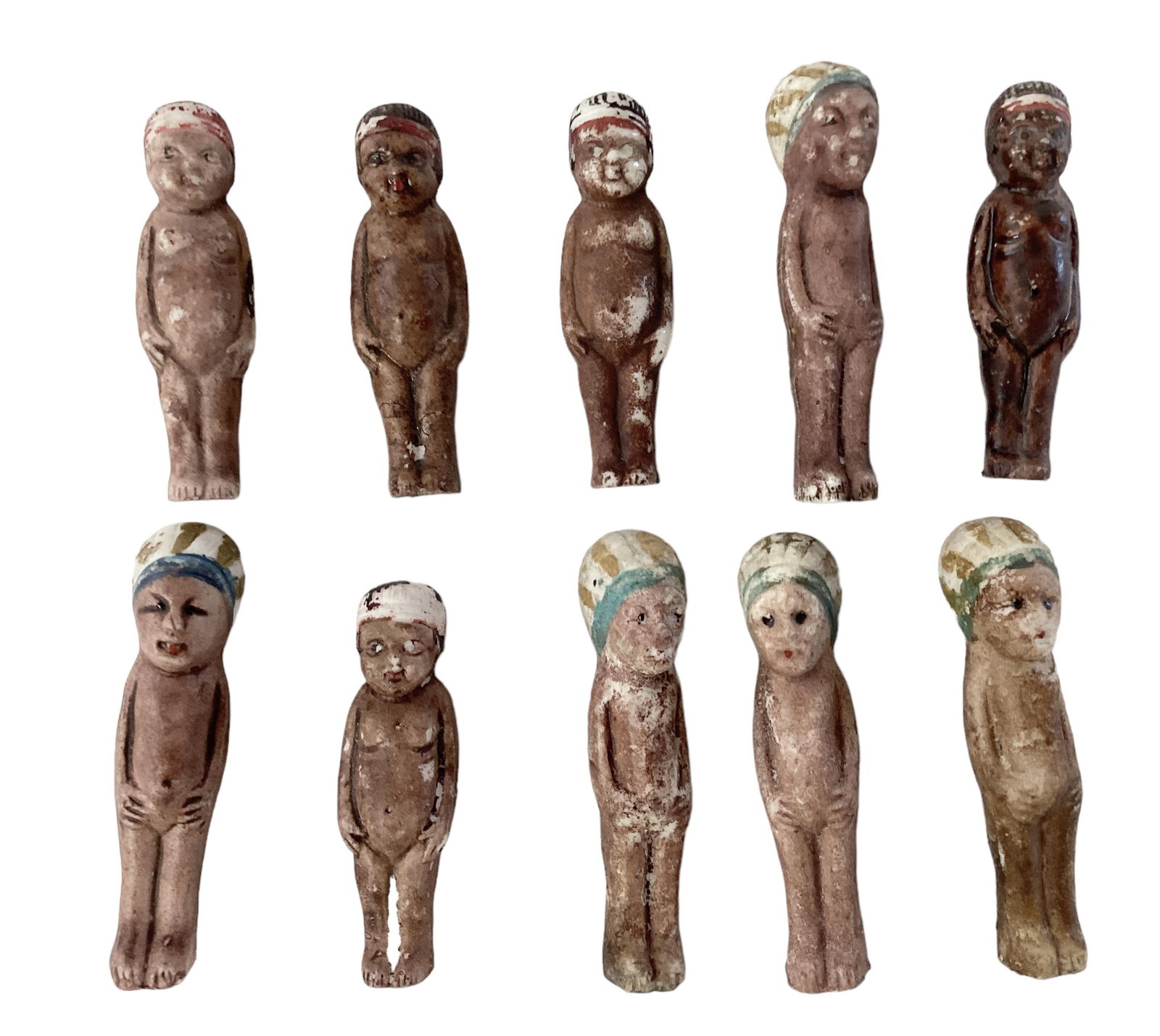 10 Frozen Charlotte Painted Bisque Figures (1 of 3)