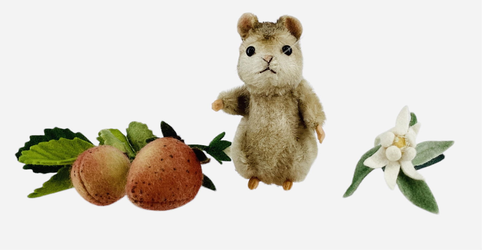 "Timmy Willie" by R. John Wright.: "Timmy Willie" by R. John Wright.From the Beatrice Potter series, 3" mohair mouse with applied ears, glass bead eyes, stitched nose and mouth, resin paws and leather tail. Produced excl