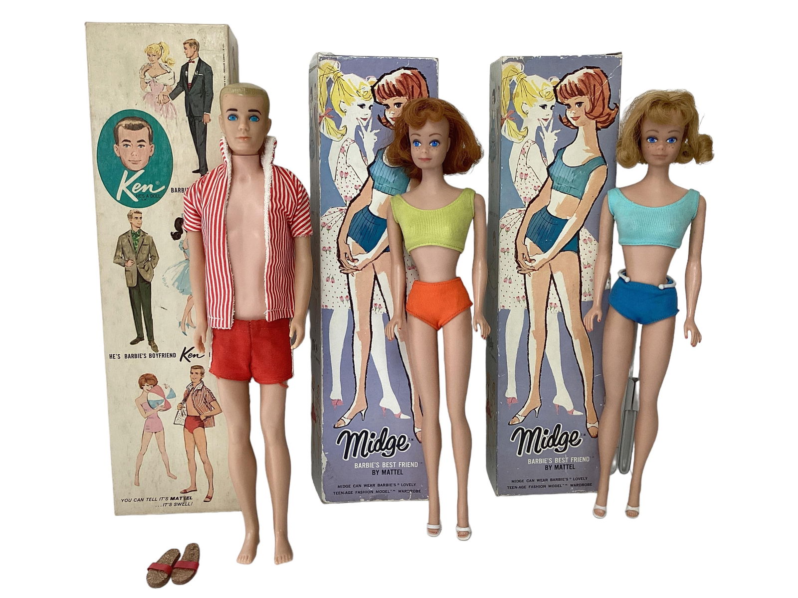 Ken Doll and (2) Midge Dolls All in Original Boxes (1 of 8)