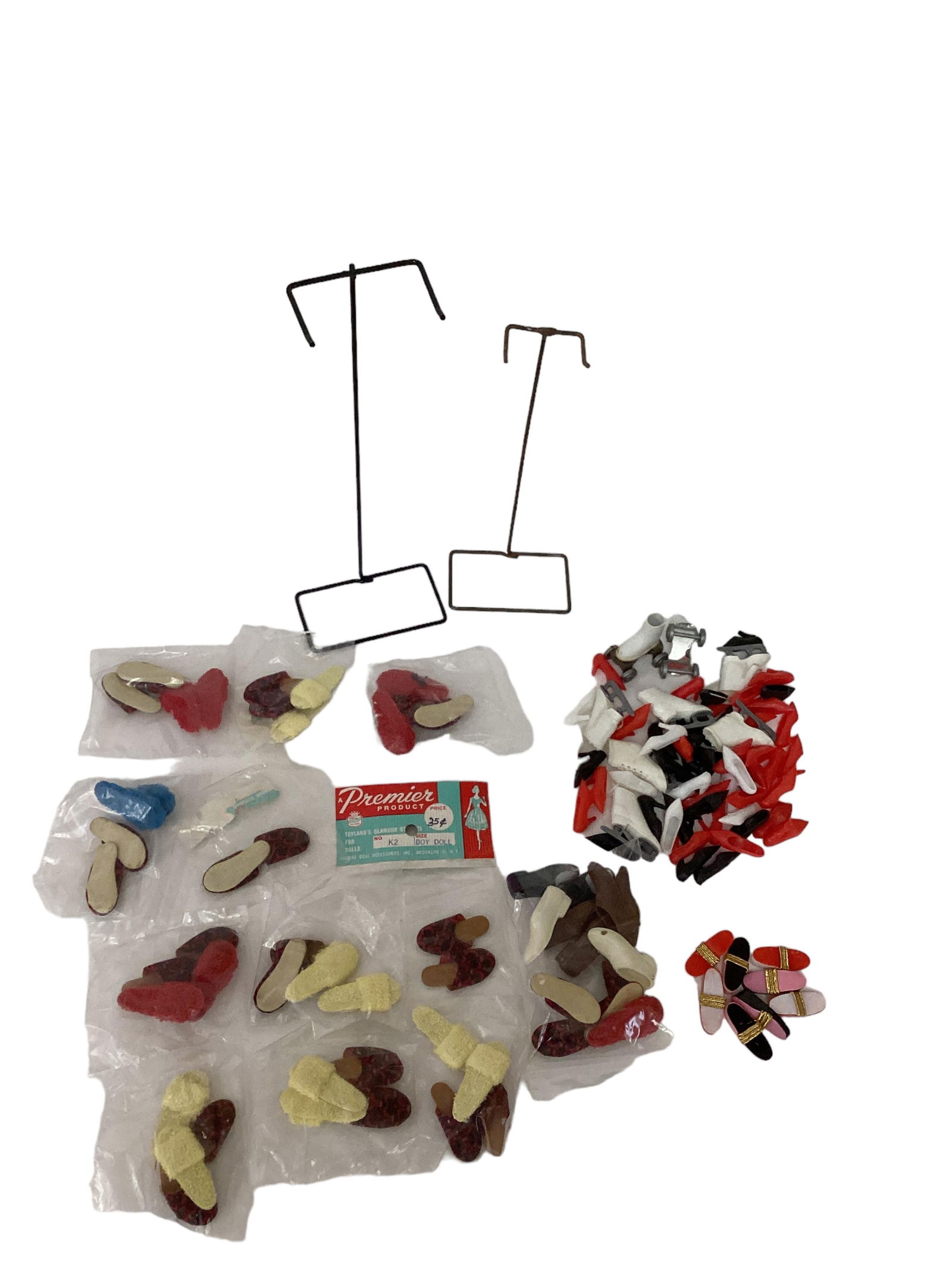 Bag Full Of Shoes and (2) Metal Barbie Stands (1 of 4)