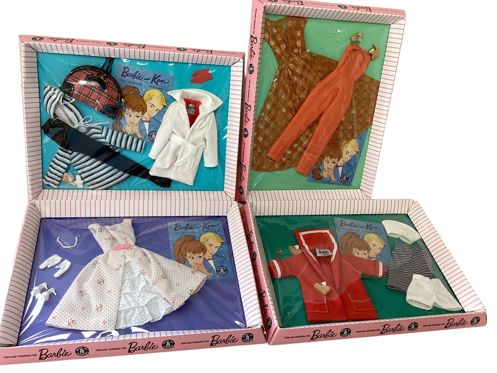 4 NRFB Vintage Reproduction Barbie Outfits MIB (1 of 6)