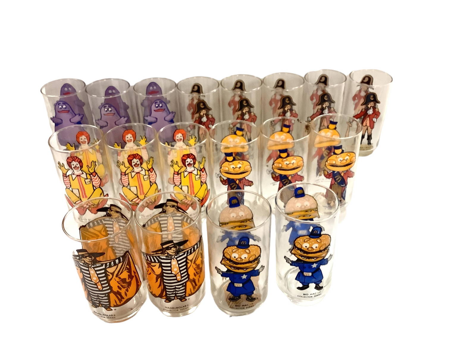Vintage Mcdonald's Collectors Glasses (18) Auction