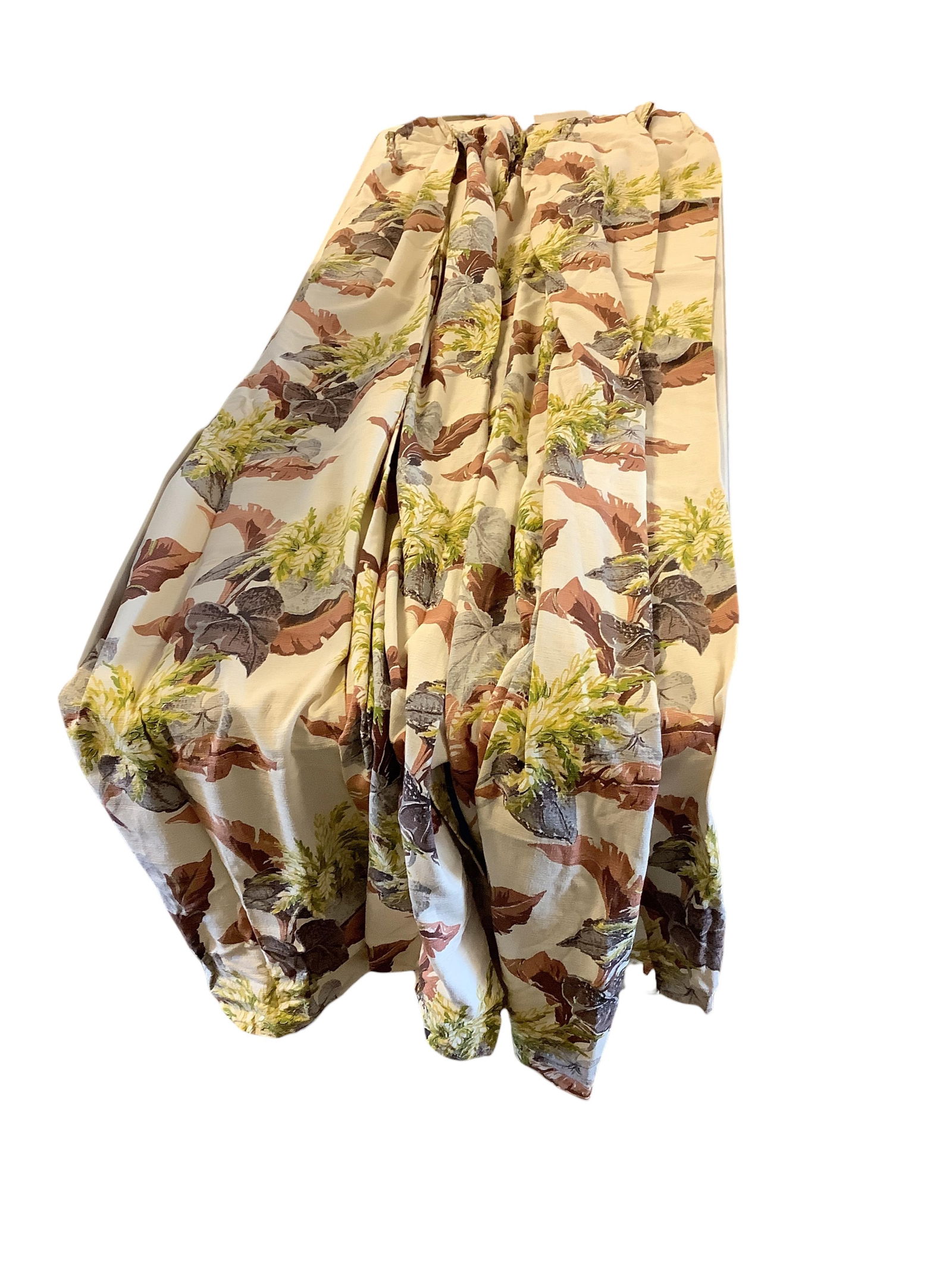 Four Barkcloth Curtains (1 of 3)