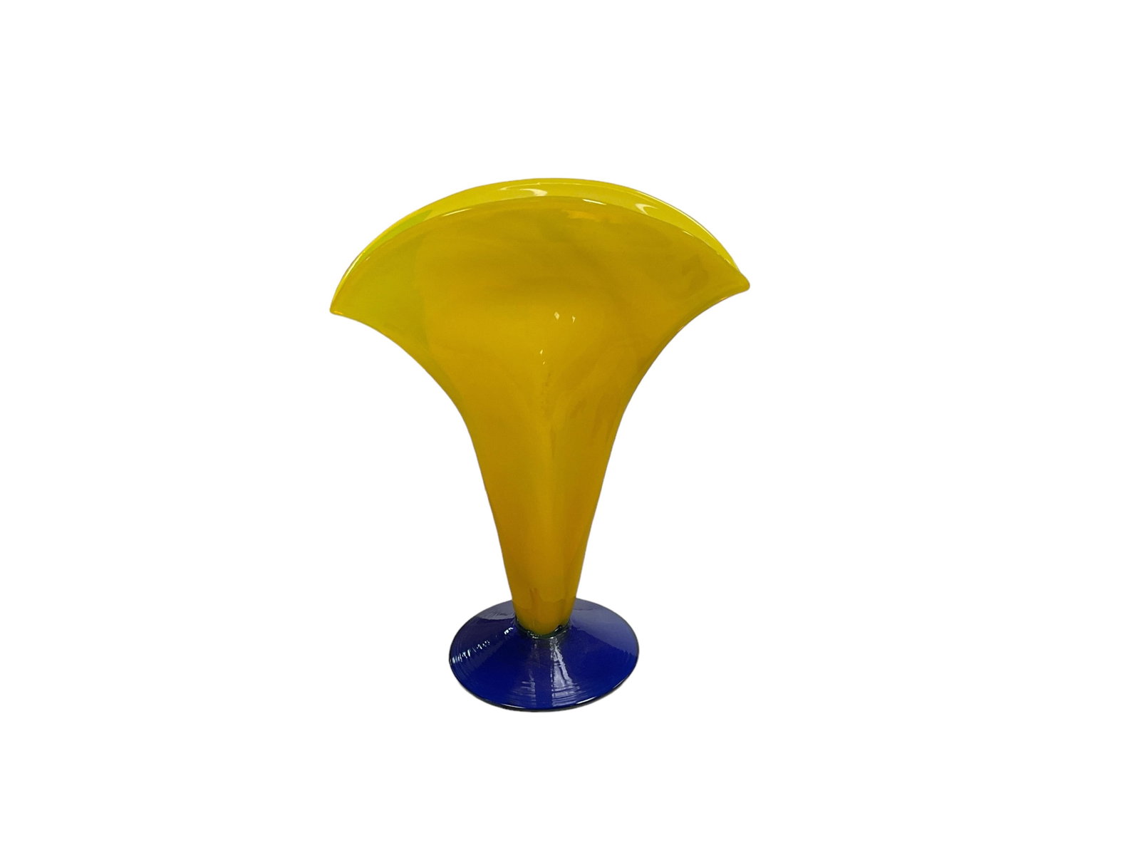 Blenko Fan: Blenko Fan 11.5" . Signed and Dated
