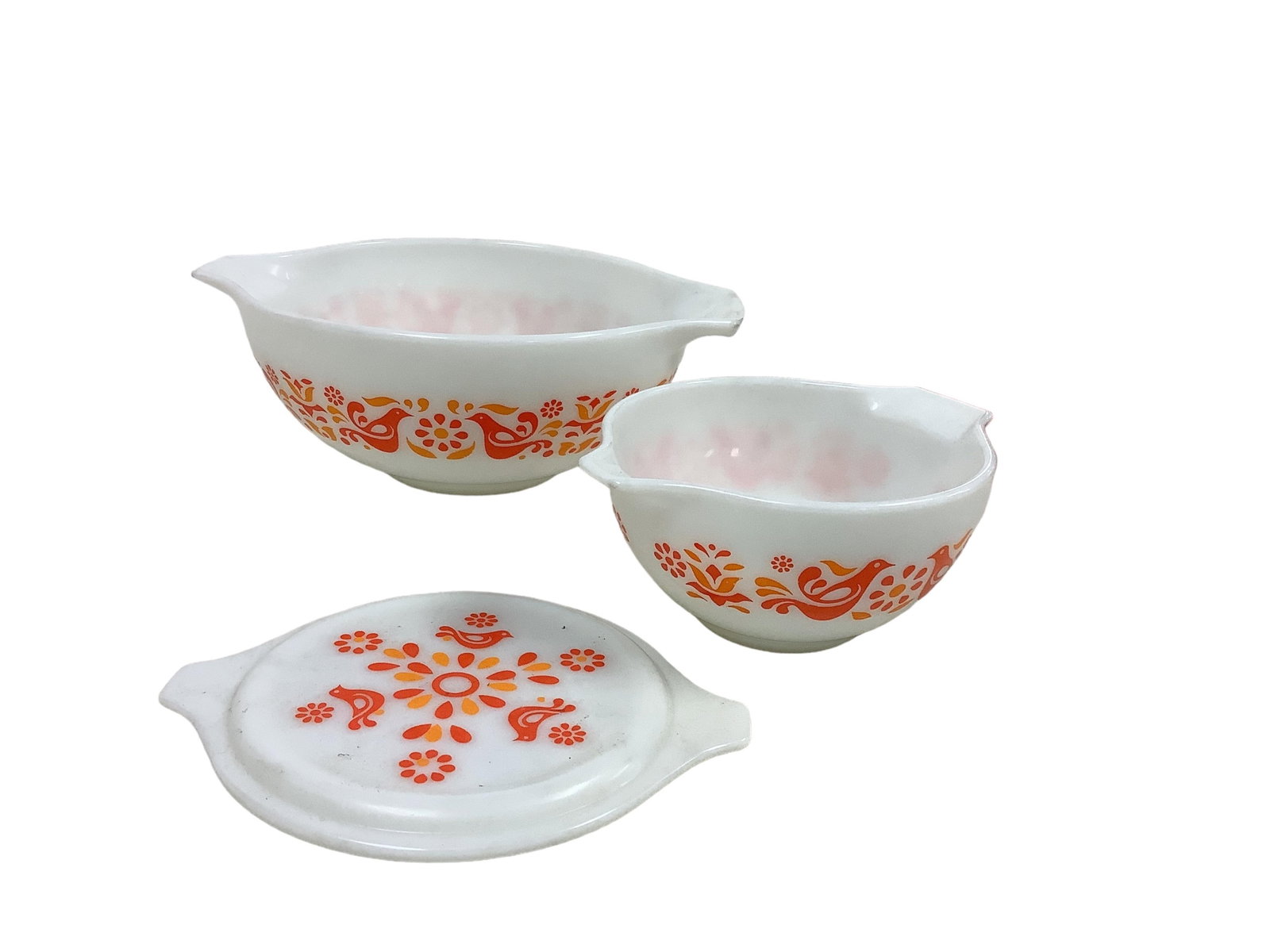 (2) Sets Pyrex Milk Glass Friendship Bowls (1 of 3)